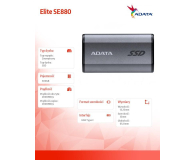 ADATA Dysk SSD External SE880 500G USB3.2A/C Gen2x2 Szary - 1075114 - zdjęcie 9
